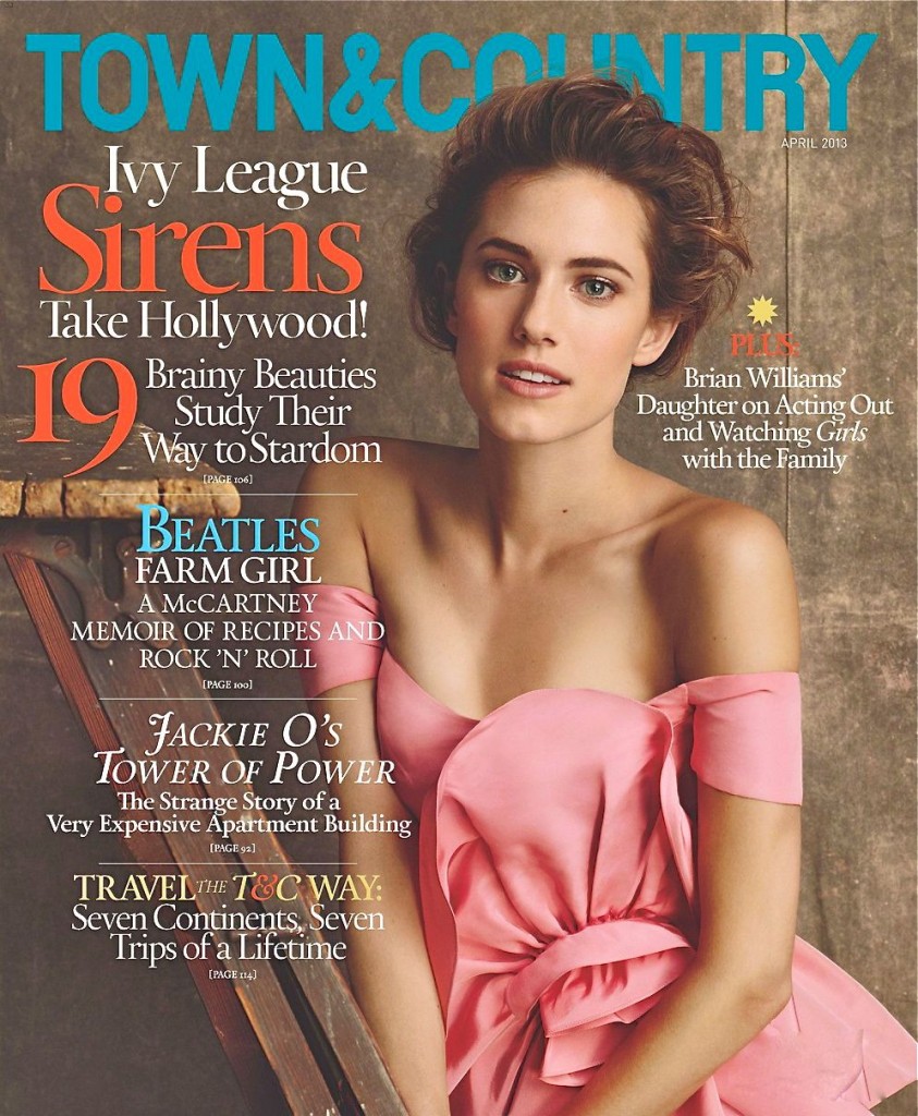 Allison Williams on Town and Country