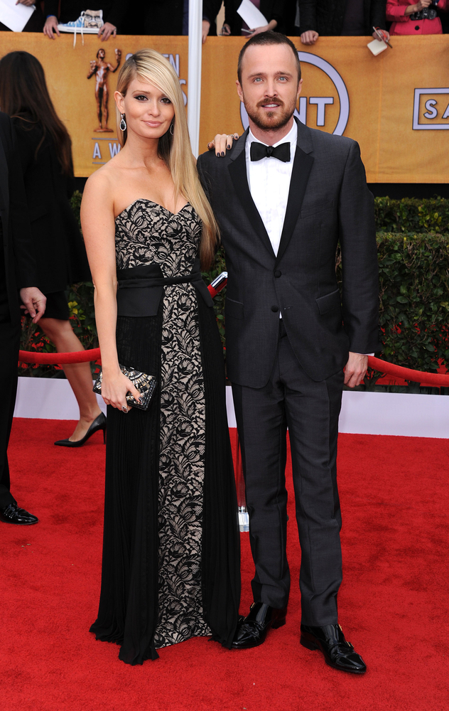 Aaron Paul and his wife, Lauren Parsekian