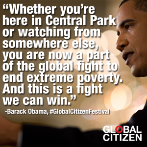 Global Citizen Festival Obama