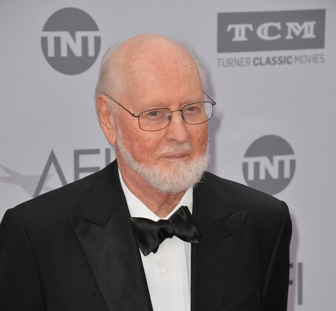 A photo of composer John Williams, who recently donated his entire music library to Juilliard.